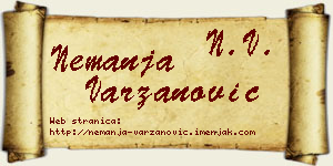 Nemanja Varzanović vizit kartica